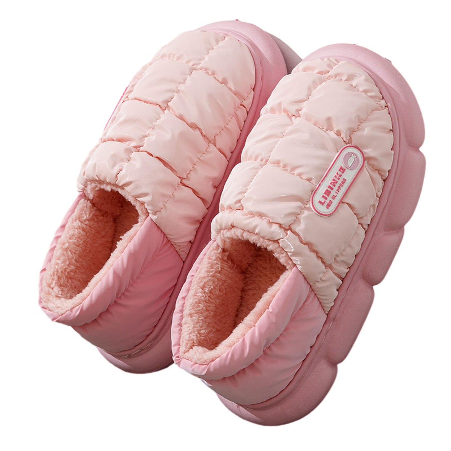 Cotton Slippers Women Autumn Winter Warmth Indoor Home Outdoor Non-slip Cotton Slippers