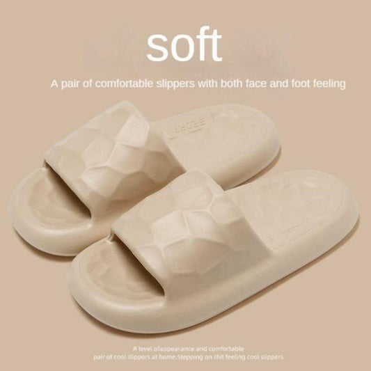 2023 New Summer Outerwear Slippers Women's Slippers Summer Indoor Home Non-Slip Thick Bottom Men's Bathroom Slippers