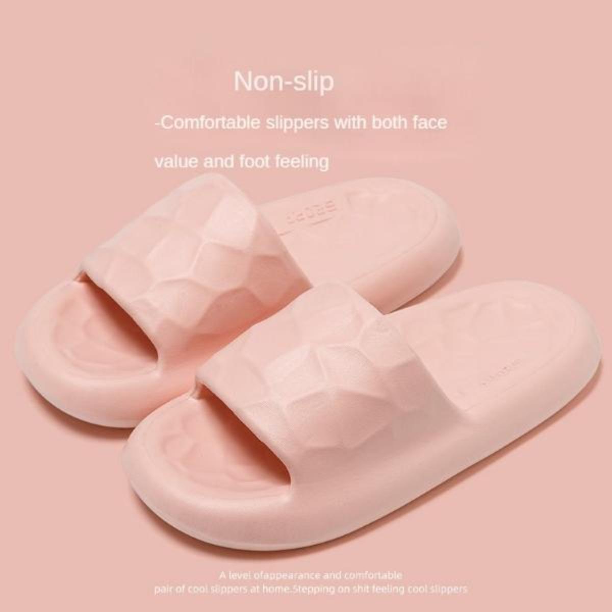 2023 New Summer Outerwear Slippers Women's Slippers Summer Indoor Home Non-Slip Thick Bottom Men's Bathroom Slippers