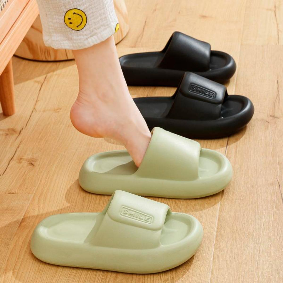 Soft and Comfortable Women's Slippers Summer Home Indoor Non-Slip Soft Bottom Eva Mute High-Grade Sense Couples Sandals Women