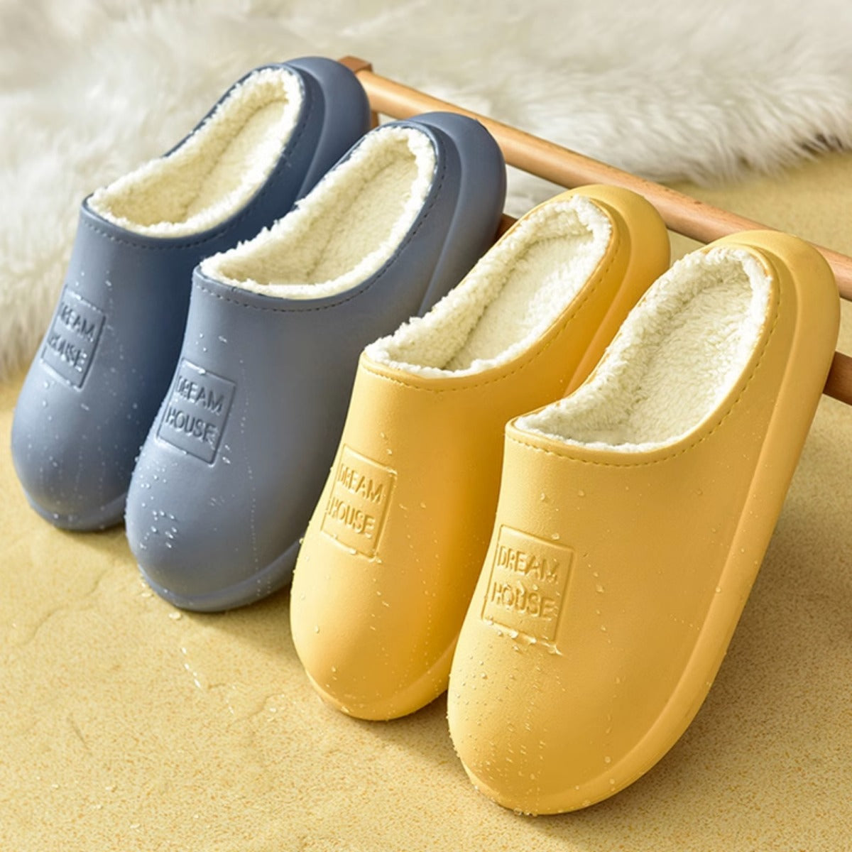 Waterproof Cotton Slippers Women's Winter Bag Heel Indoor Home Warm Postpartum Confinement Shoes Autumn and Winter Couple Can Be Outdoor Cotton-Padded Shoes Men