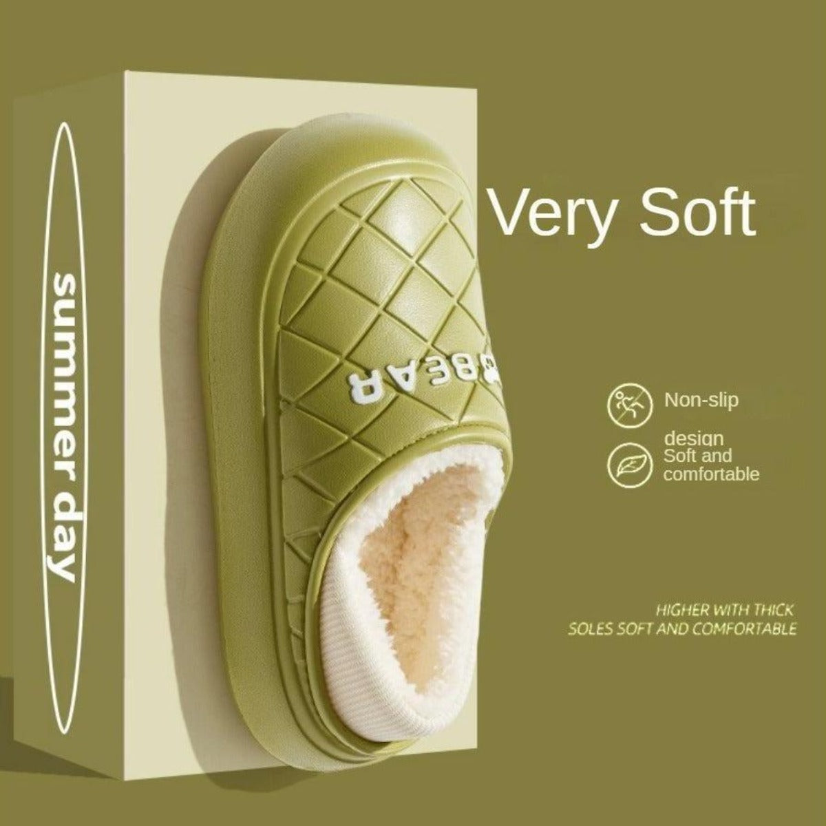 Waterproof Cotton Slippers For Women Winter Home Warm Non-slip Cotton Slippers Outdoor And Outdoor Wear Cotton Shoes