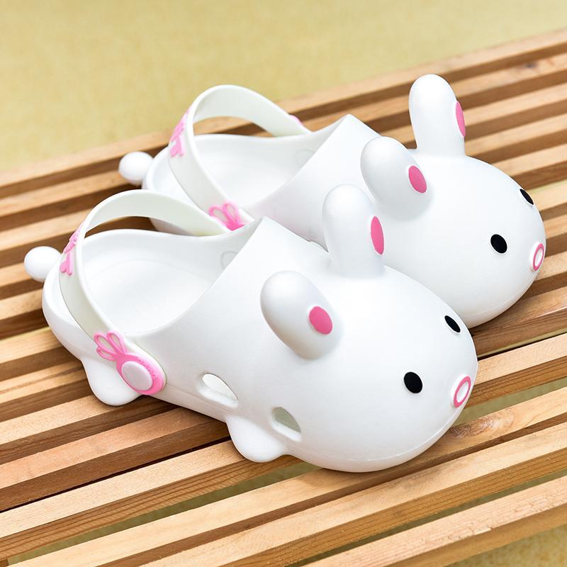 Summer Children's Slippers Boys and Girls Children's Non-Slip Cartoon Anti-Collision Cute Rabbit Hole Shoes Sandals