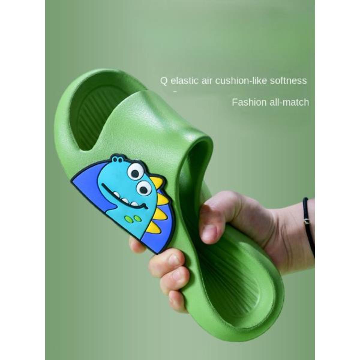 Children's Slippers Boys Summer Middle and Big Children Home Bathroom Bath Non-Slip Indoor Soft Bottom Cartoon Sandals Wear-Resistant