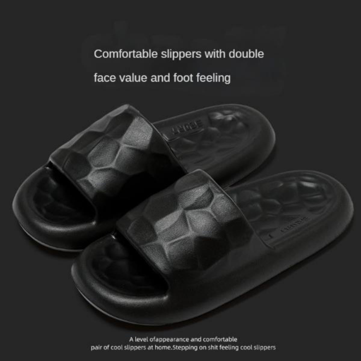 2023 New Summer Outerwear Slippers Women's Slippers Summer Indoor Home Non-Slip Thick Bottom Men's Bathroom Slippers