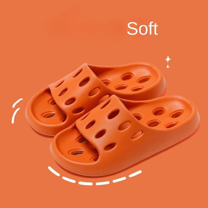 Bathroom Slippers for Women Summer Home Bath Leaking Quick-Drying Hollow Non-Slip Couple Indoor Home Slippers for Men