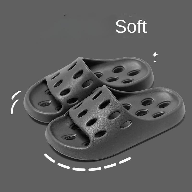 Bathroom Slippers for Women Summer Home Bath Leaking Quick-Drying Hollow Non-Slip Couple Indoor Home Slippers for Men