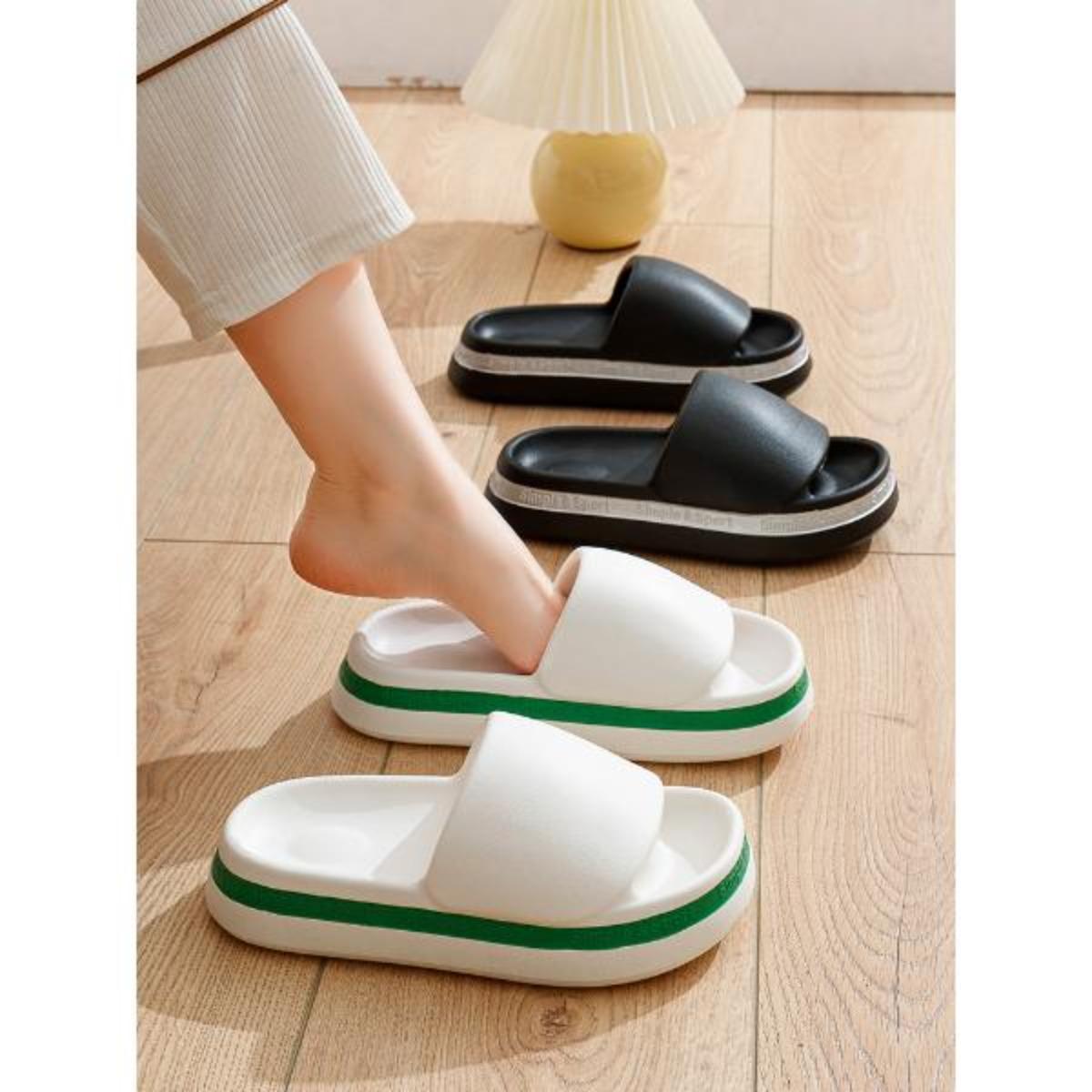 Women's Slip-on Slippers Summer Outdoor Non-Slip Bathroom Bath Eva Thick Bottom Indoor Home Women's Sandals Home