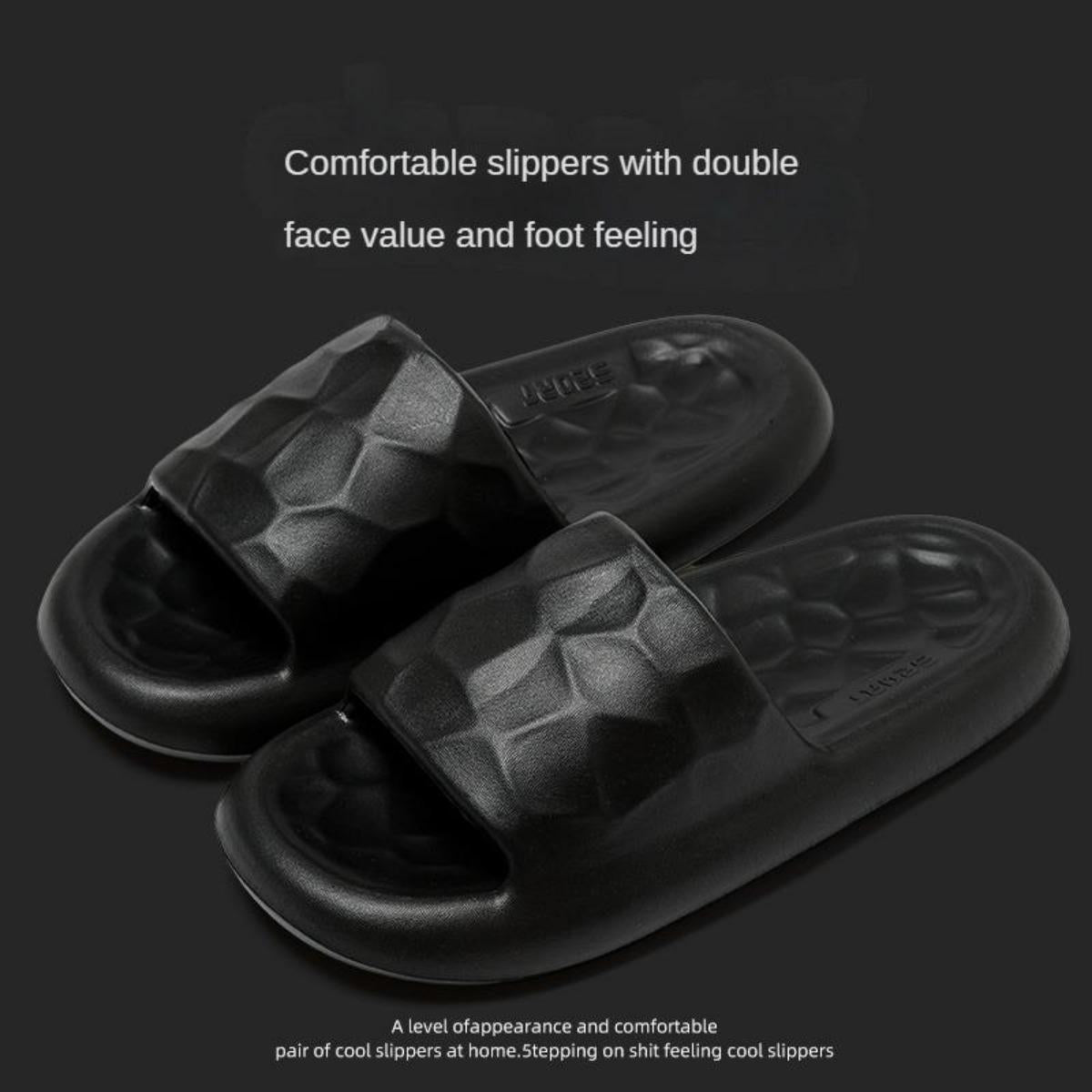 2023 New Summer Outerwear Slippers Women's Slippers Summer Indoor Home Non-Slip Thick Bottom Men's Bathroom Slippers