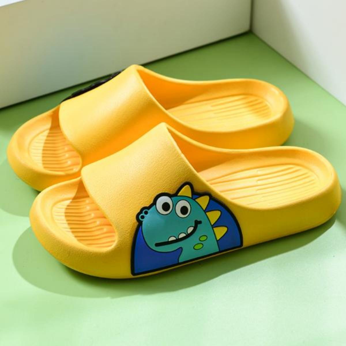 Children's Slippers Boys Summer Middle and Big Children Home Bathroom Bath Non-Slip Indoor Soft Bottom Cartoon Sandals Wear-Resistant