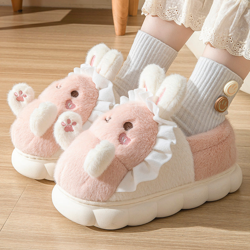 Cotton Slippers Winter Indoor Home Non-Slip Home Shoes Bottom And Warm Slipper Winter