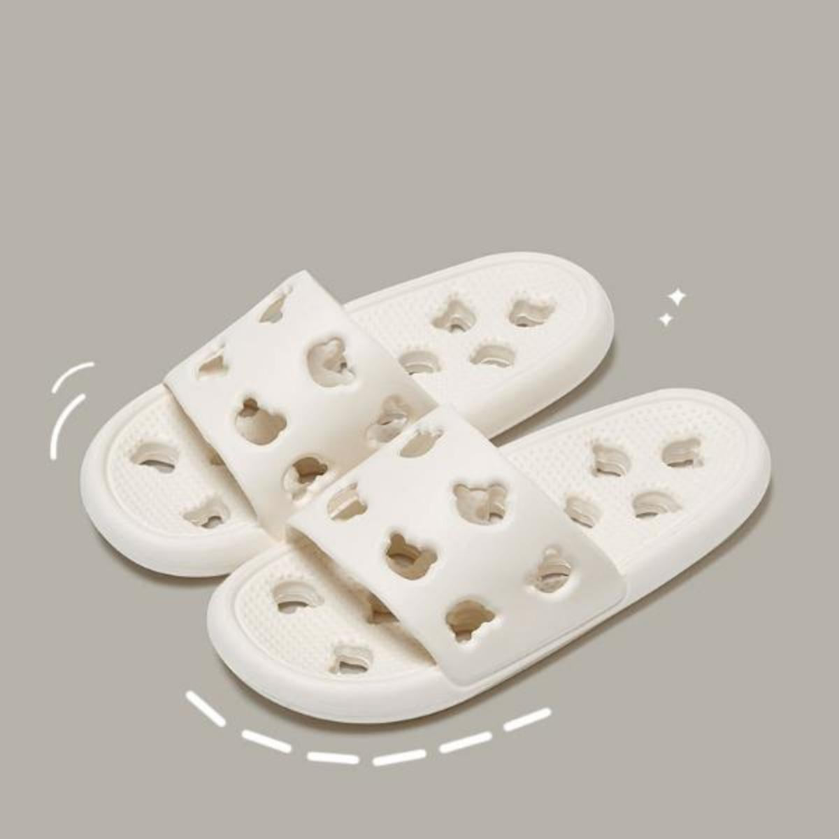 Bathroom Slippers for Women Summer Home Bathroom Bath Non-Slip Leaking Quick-Drying Couple Slippers for Men