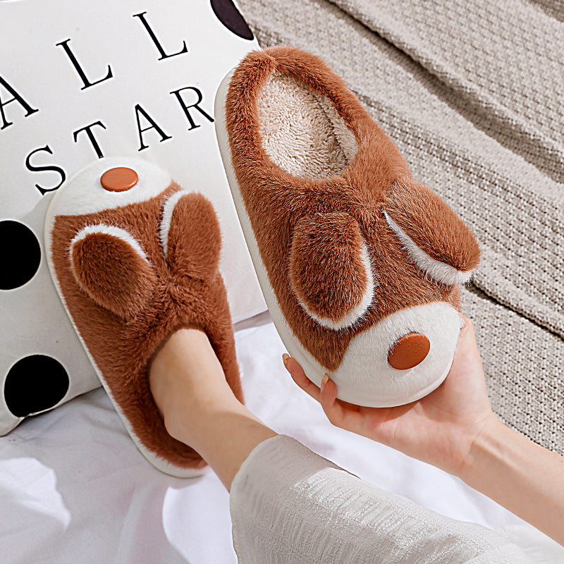 Cotton Slippers Women's Winter Indoor Home Couple 2022 New Warm Cute Velvet Slippers Men's Autumn Winter