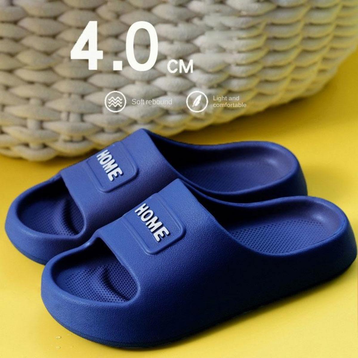 Women's Summer Indoor Outdoor Home Bathroom Non-Slip Bath Soft Bottom Poop Feeling Couple Thick Bottom Slippers Men's Outdoor Wear