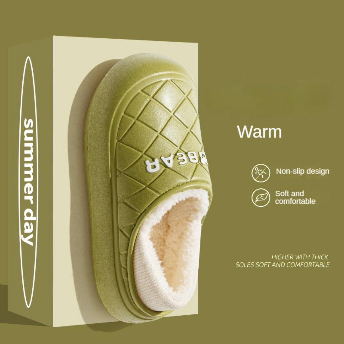 2023 New Waterproof Cotton Slippers Women's Winter Home Warm Non-Slip Cotton Slippers Outdoor Bag Heel Outdoor Cotton-Padded Shoes Men