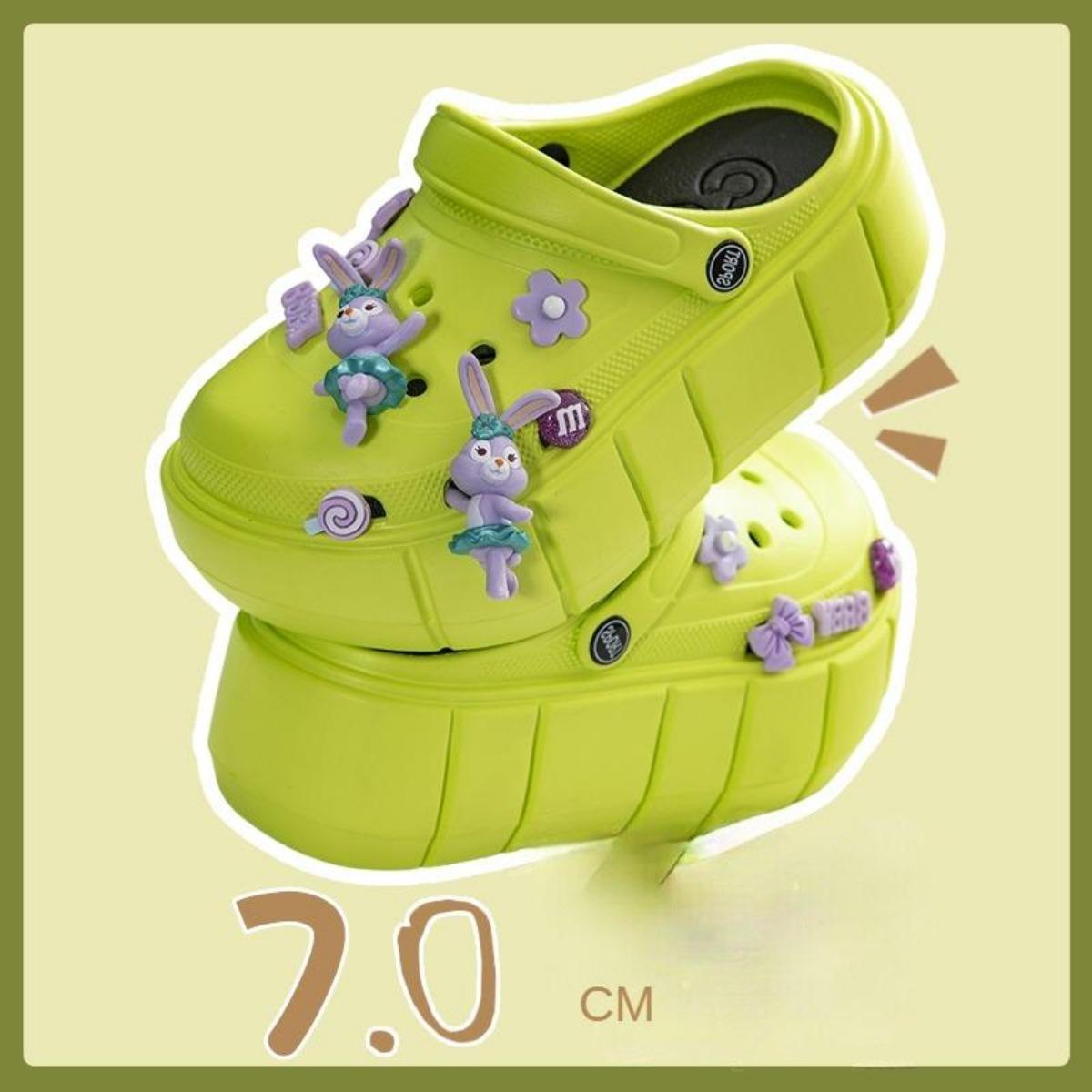 Thick Bottom for Outdoors Hole Shoes for Women Summer Non-Slip 2022 New Beach Couple Good-looking Closed Toe Anti-Collision Sandals