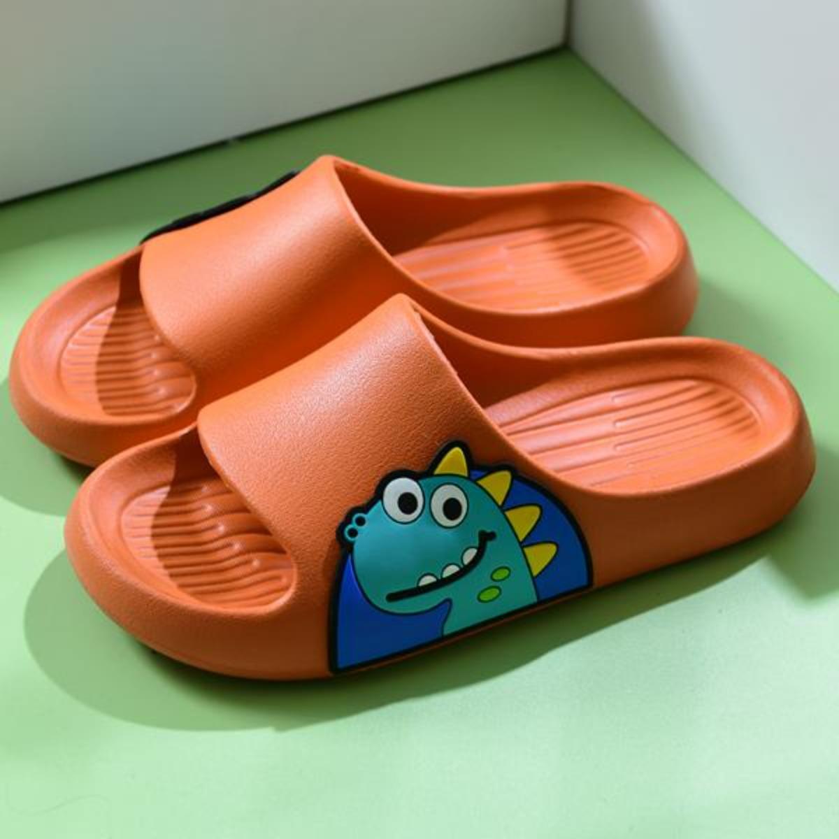 Children's Slippers Boys Summer Middle and Big Children Home Bathroom Bath Non-Slip Indoor Soft Bottom Cartoon Sandals Wear-Resistant