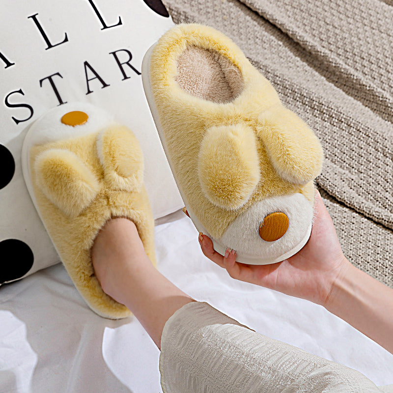 Cotton Slippers Women's Winter Indoor Home Couple 2022 New Warm Cute Velvet Slippers Men's Autumn Winter