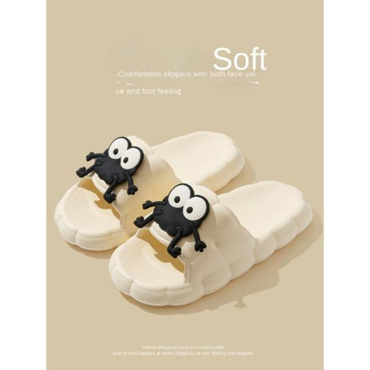 Cute Little Briquette Couple Slippers Women's Summer Outdoor Wear Shit Feeling Men's Home Indoor Non-Slip Silent High-Grade Feeling