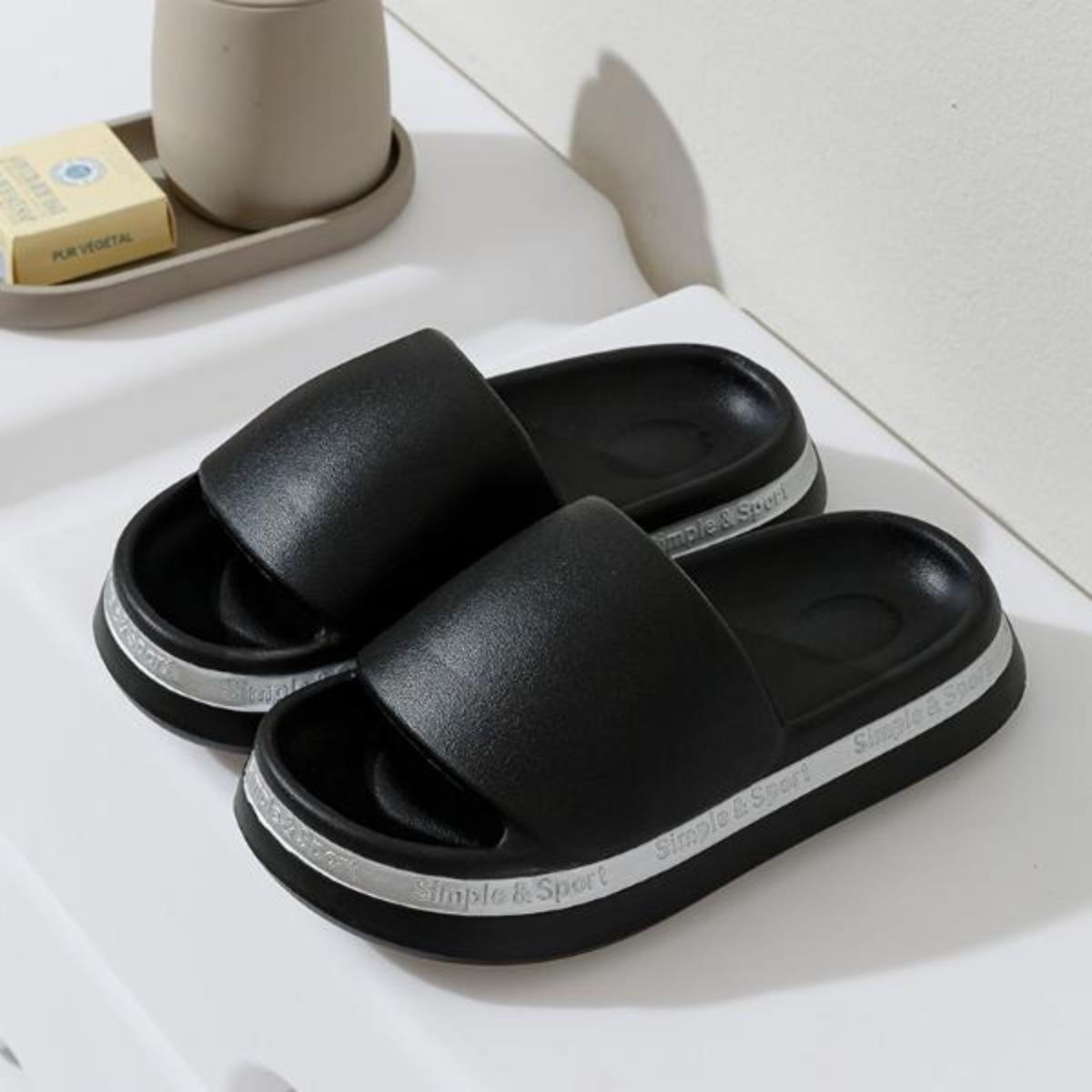 Women's Slip-on Slippers Summer Outdoor Non-Slip Bathroom Bath Eva Thick Bottom Indoor Home Women's Sandals Home