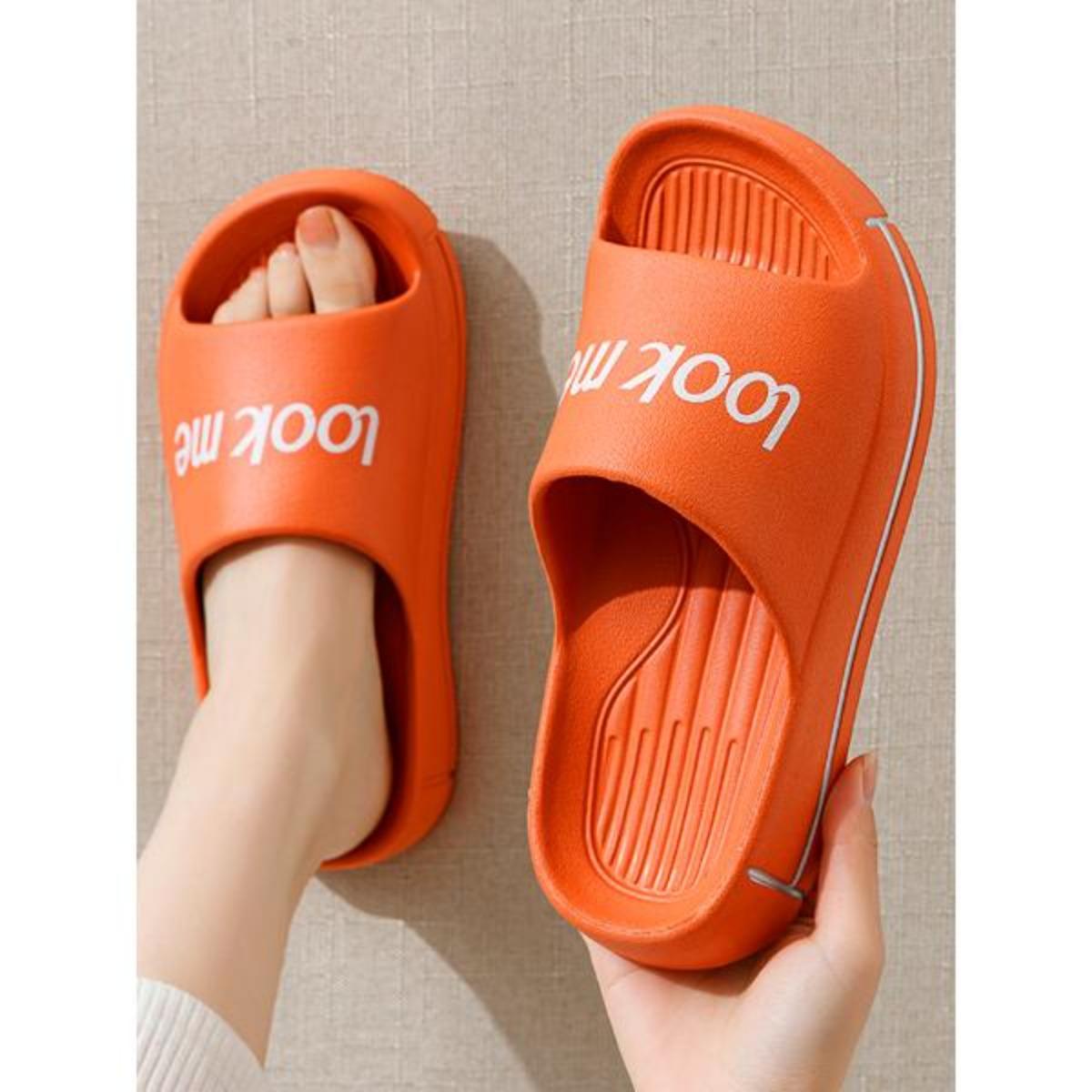 Slip-on Slippers for Women Summer Outdoor Non-Slip Bathroom Bath Eva Platform plus Interior Home Slippers for Men