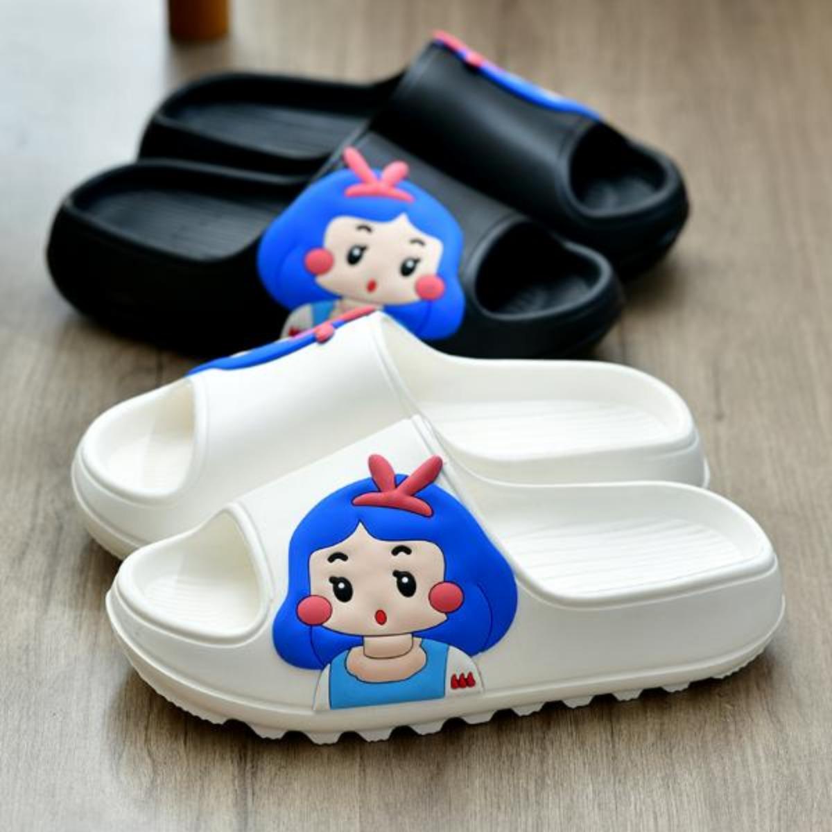 Platform Slippers Female Summer Outerwear Cute Indoor Home Bath Non-Slip Mute Cartoon Couples Sandals Men