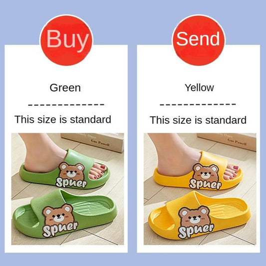 Buy 1 Get 1 Free Slippers Women's Summer Indoor Household Bath Couple's Anti-Slip Slippers Men's Outerwear