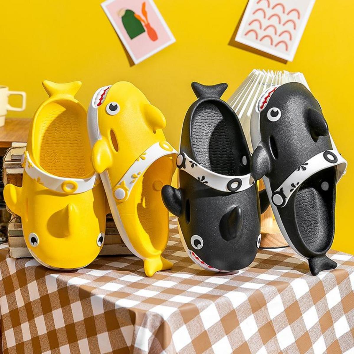 Shark Sandals Women's Summer Household Indoor Non-Slip Bathroom Bath Thick Bottom for Outdoors Couple Slippers Men