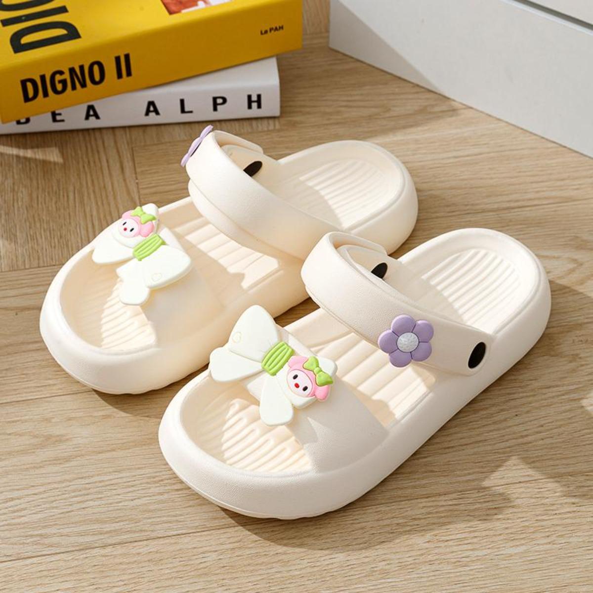 Slip-on Sandals Women's Summer Outdoor Cute Fairy Style Stylish Beach Sandals Dual-Purpose Slippers Women's Summer