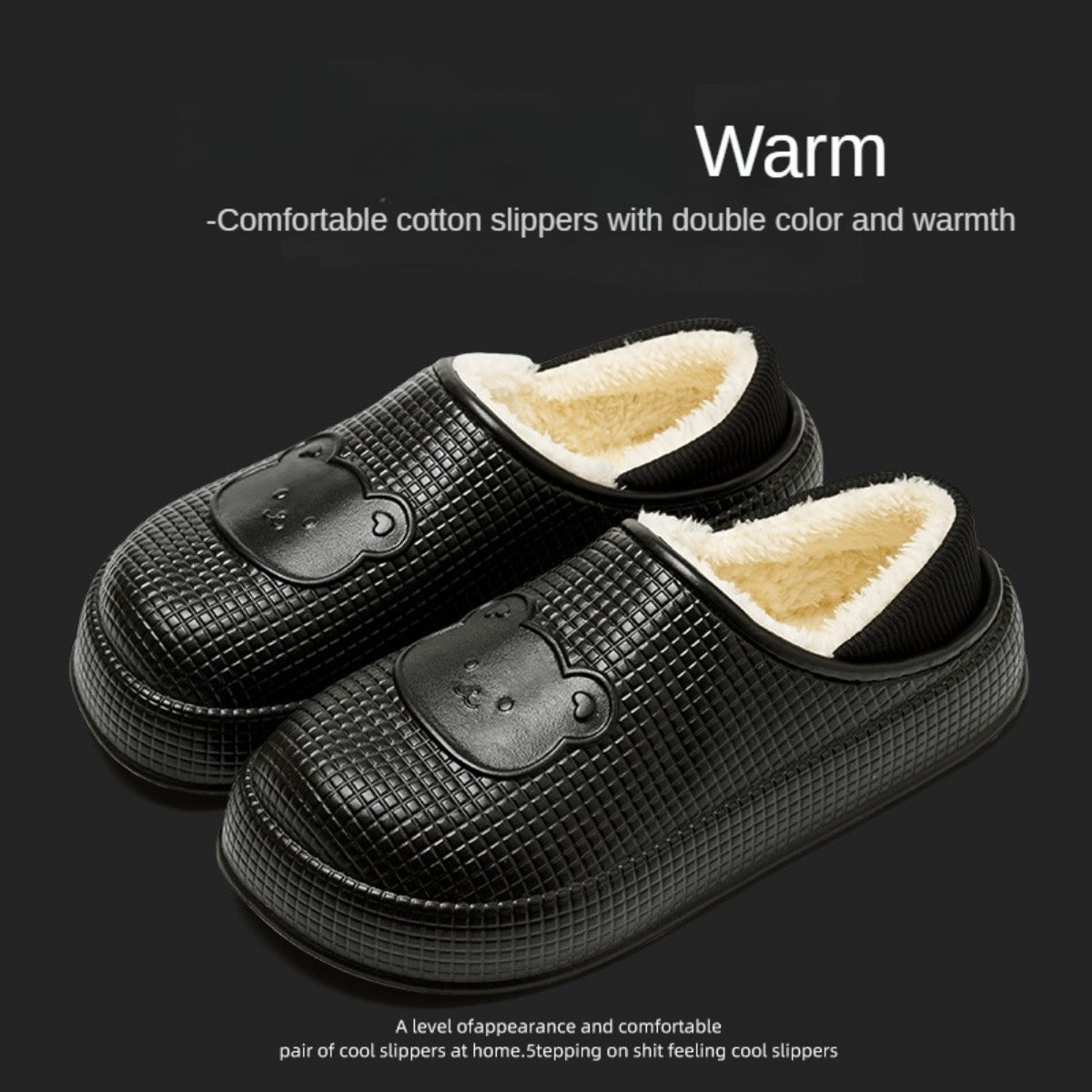 2023 New Waterproof Cotton Slippers Men's Bag Heel Autumn and Winter Indoor Home Non-Slip Couples Cotton Shoes Female Confinement Shoes