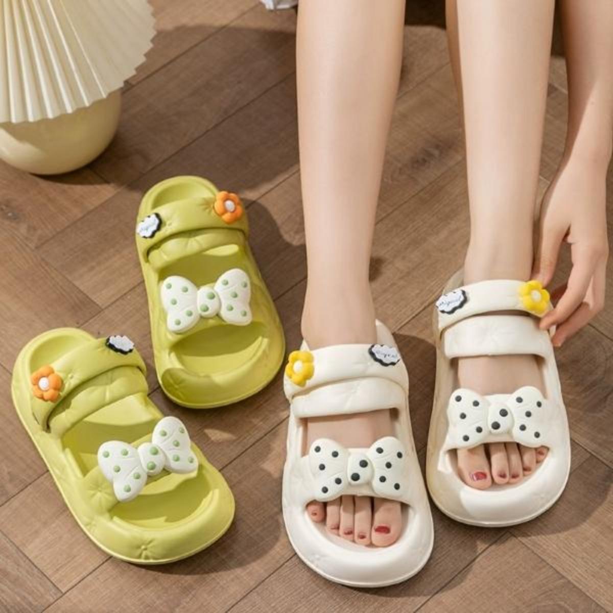 Thick sole stepping on sense sandals women's summer wear fairy style fashion beach sandals two wear slippers women's summer