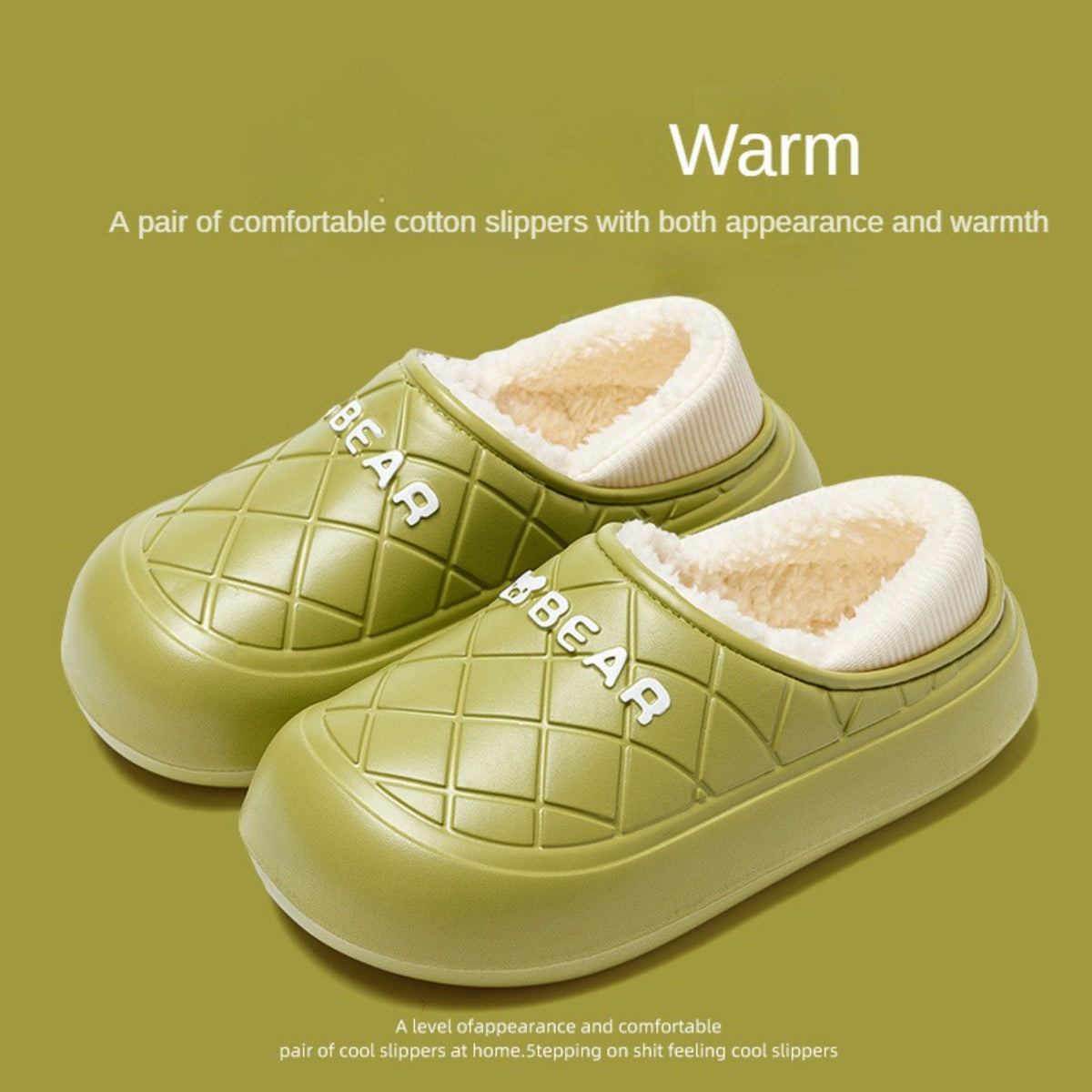 2023 New Waterproof Cotton Slippers Women's Winter Home Warm Non-Slip Cotton Slippers Outdoor Bag Heel Outdoor Cotton-Padded Shoes Men