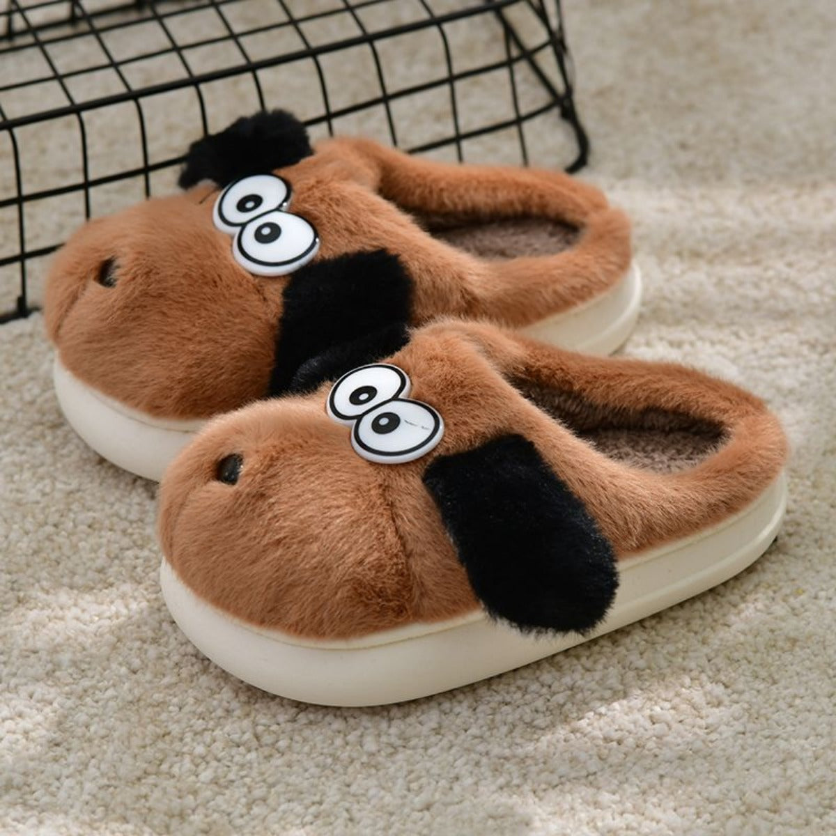 Children's Cotton Slippers Boys and Girls Autumn and Winter Cartoon Indoor Home Plush Cotton Slippers Cotton Slippers