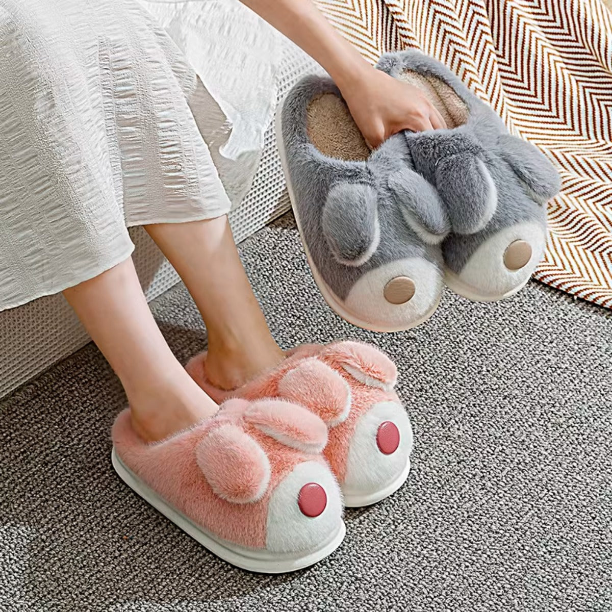 Cotton Slippers Women's Winter Indoor Home Couple 2022 New Warm Cute Velvet Slippers Men's Autumn Winter