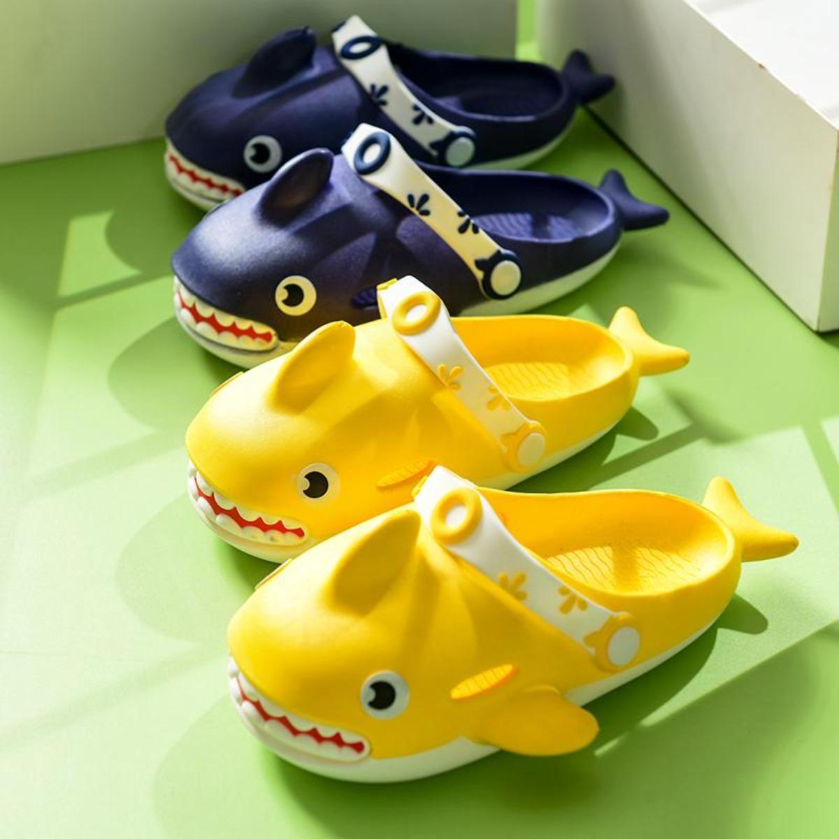 Shark Sandals Women's Summer Household Indoor Non-Slip Bathroom Bath Thick Bottom for Outdoors Couple Slippers Men