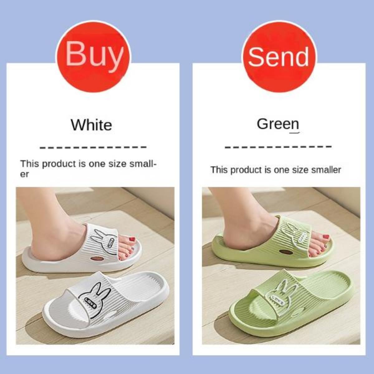 Buy One Get One Free Outdoor Slippers for Women Summer Indoor Household Bathroom Non-Slip Platform Eva Couple Slippers for Men