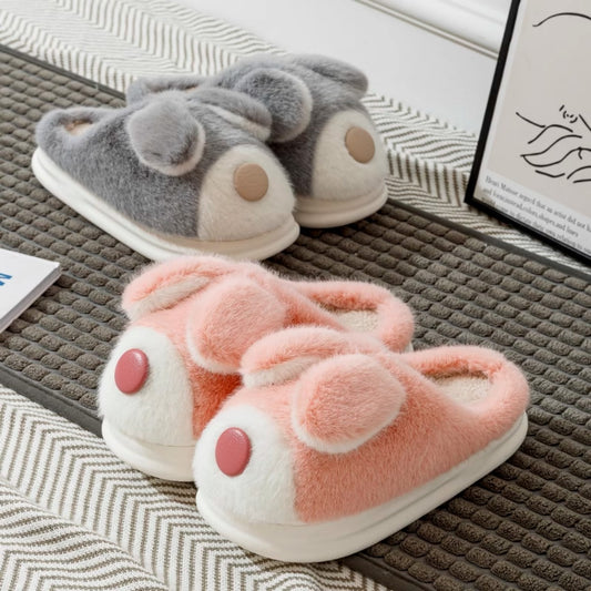 Cotton Slippers Women's Winter Indoor Home Couple 2022 New Warm Cute Velvet Slippers Men's Autumn Winter