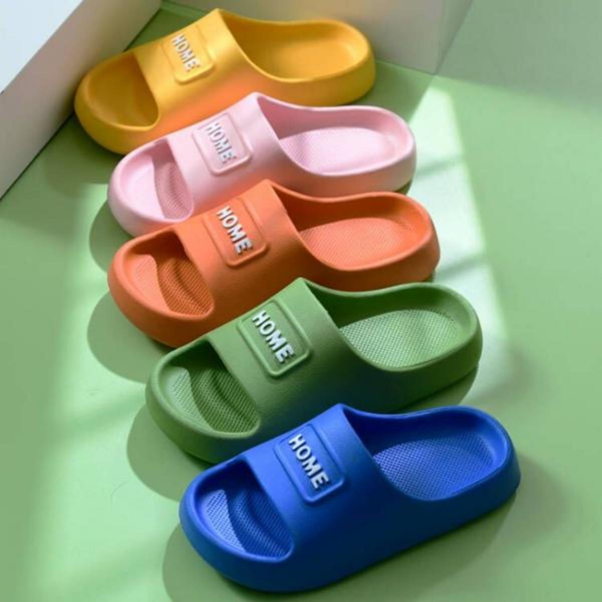 Women's Summer Indoor Outdoor Home Bathroom Non-Slip Bath Soft Bottom Poop Feeling Couple Thick Bottom Slippers Men's Outdoor Wear