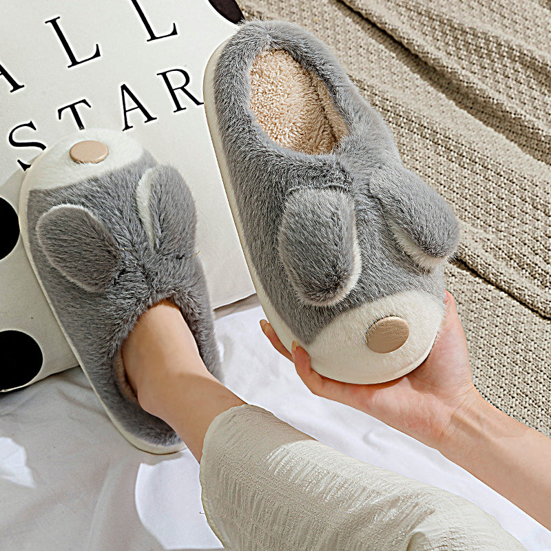 Cotton Slippers Women's Winter Indoor Home Couple 2022 New Warm Cute Velvet Slippers Men's Autumn Winter