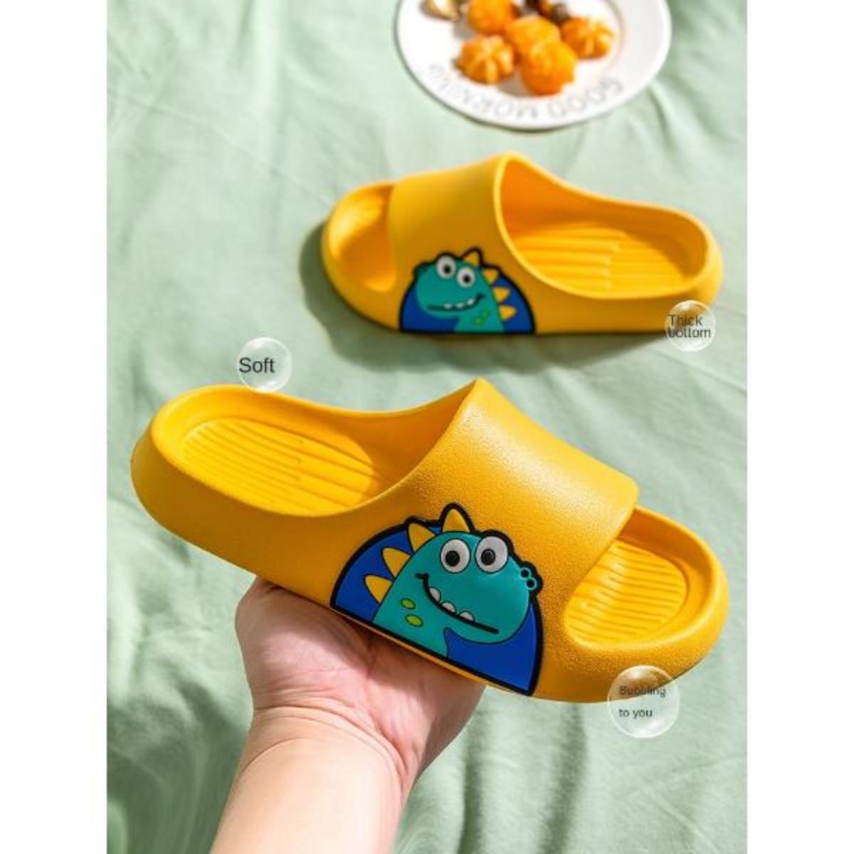 Children's Slippers Boys Summer Middle and Big Children Home Bathroom Bath Non-Slip Indoor Soft Bottom Cartoon Sandals Wear-Resistant