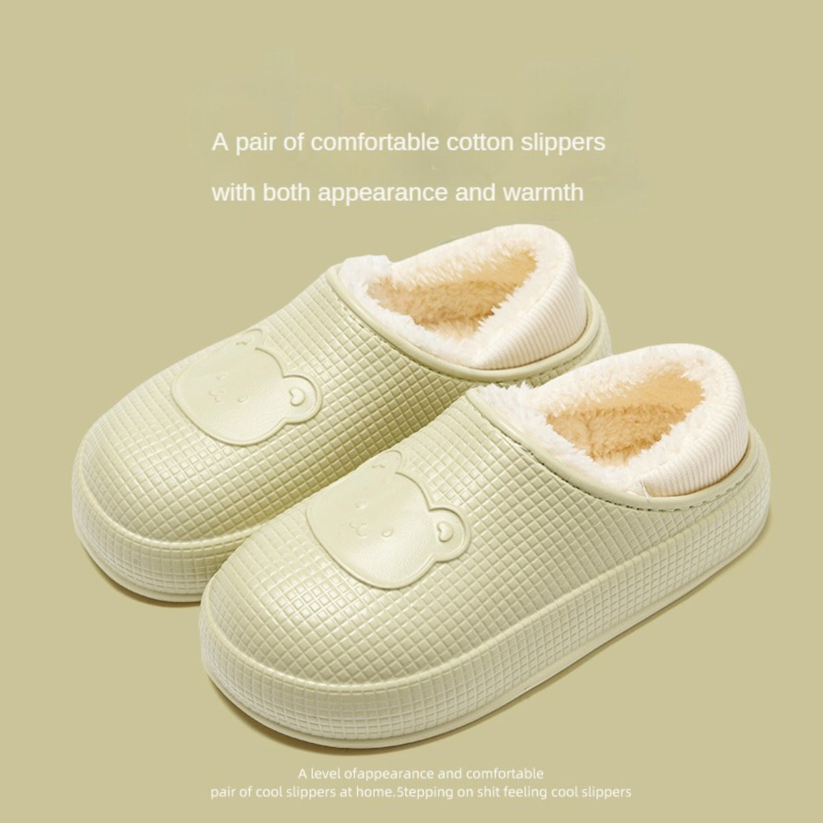 Autumn and Winter Cotton Slippers Women's Bag with Waterproof Thermal Indoor Household Platform Cotton Shoes Men