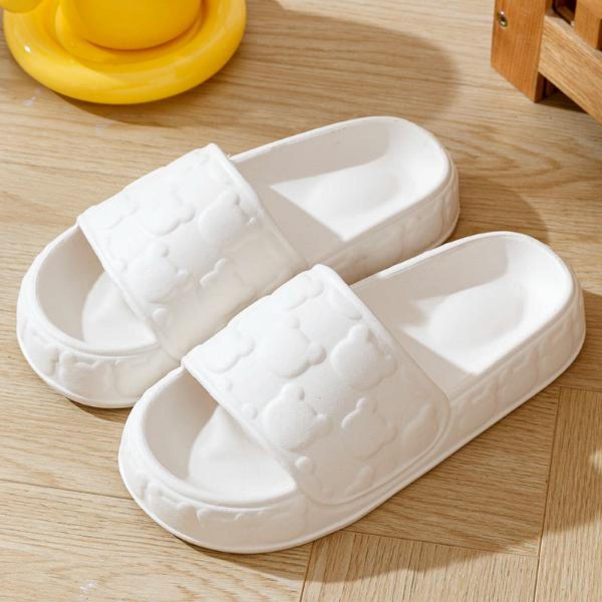 Slip-on Slippers for Women Summer Outdoor 2022 New Bathroom Bath Non-Slip Indoor Household Platform Slippers