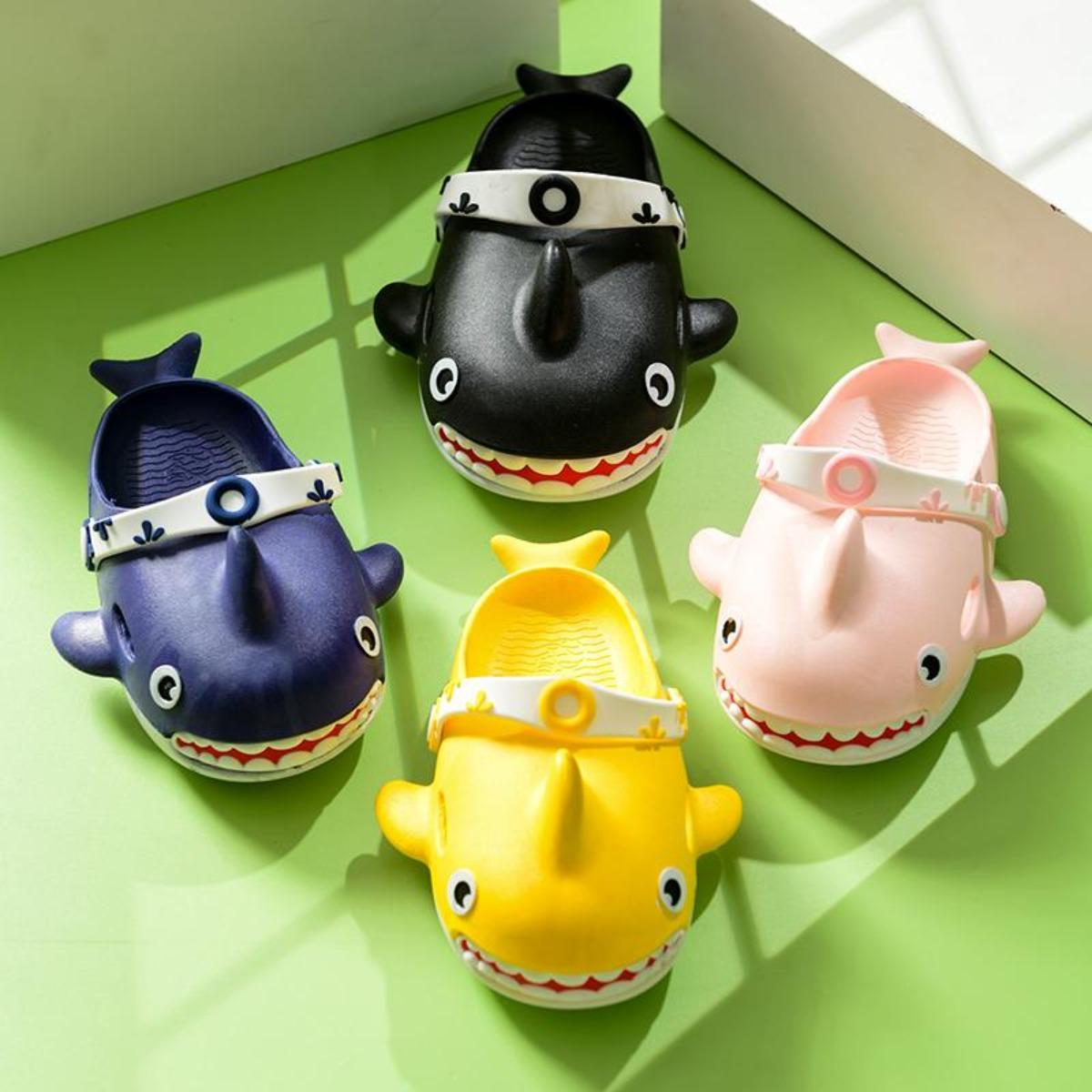 Shark Sandals Women's Summer Household Indoor Non-Slip Bathroom Bath Thick Bottom for Outdoors Couple Slippers Men