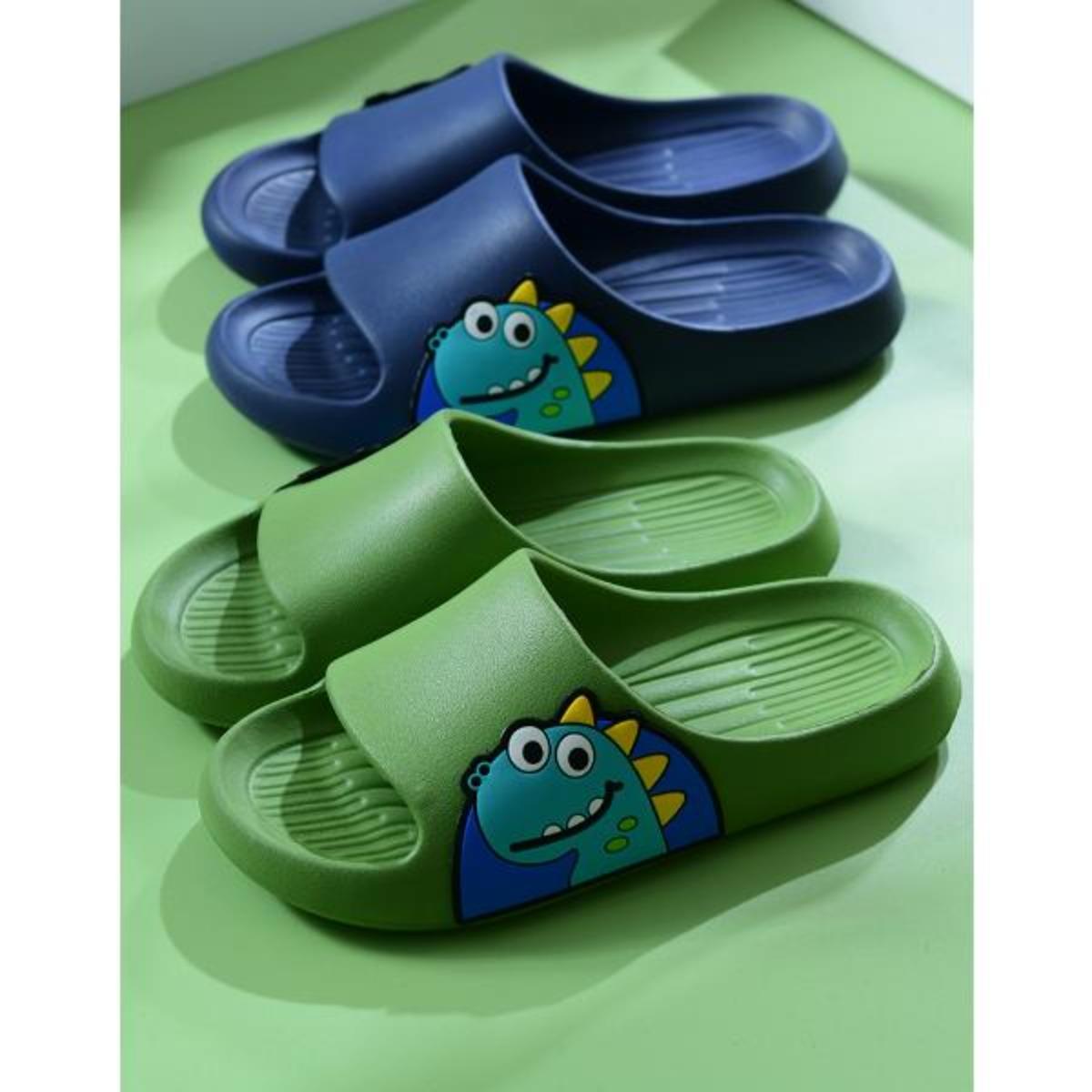 Children's Slippers Boys Summer Middle and Big Children Home Bathroom Bath Non-Slip Indoor Soft Bottom Cartoon Sandals Wear-Resistant