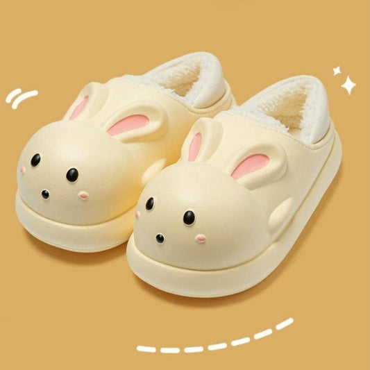 Waterproof Cotton Slippers Female Winter 2023 New Cute Indoor Home Couple Children Cotton-Padded Shoes