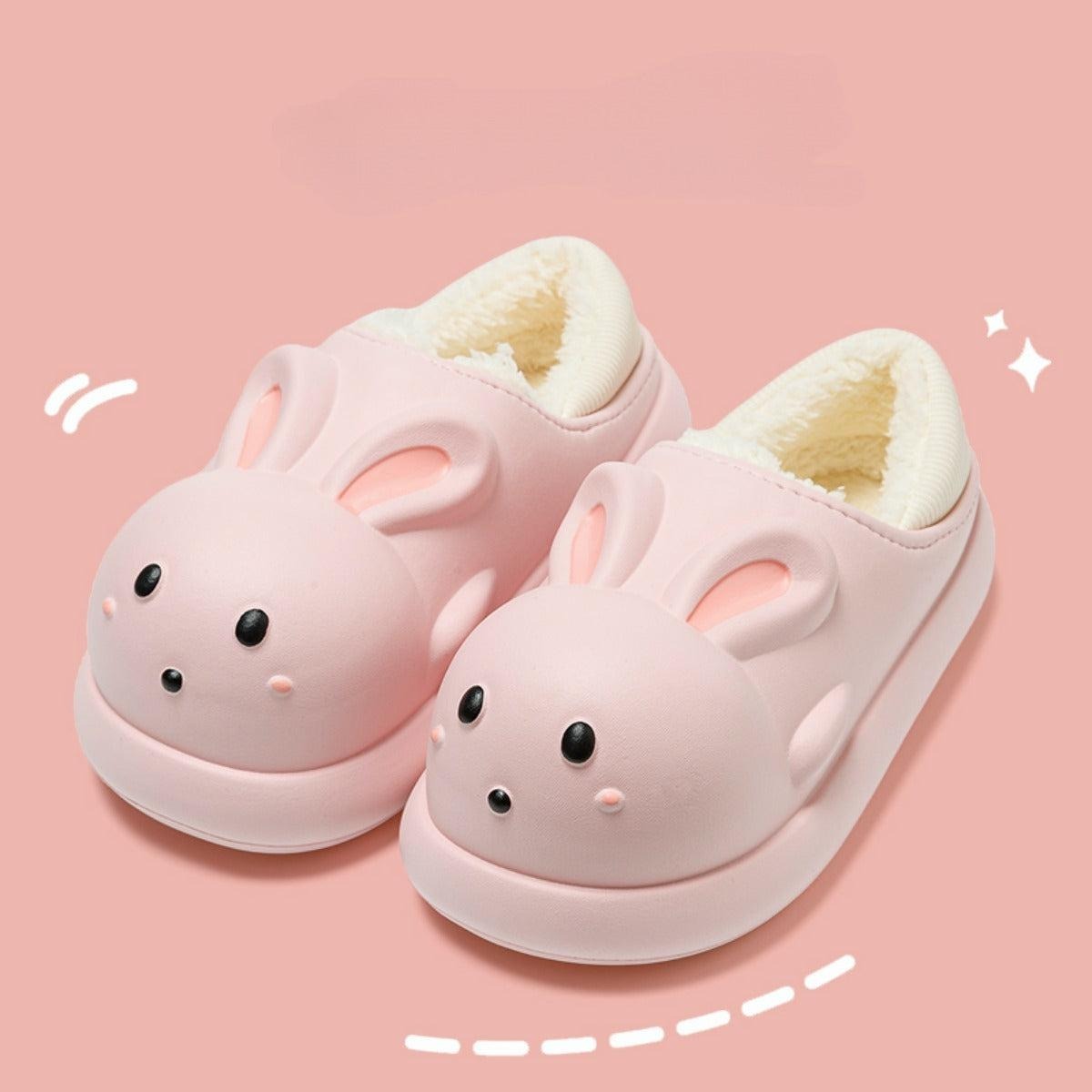 Waterproof Cotton Slippers Female Winter 2023 New Cute Indoor Home Couple Children Cotton-Padded Shoes