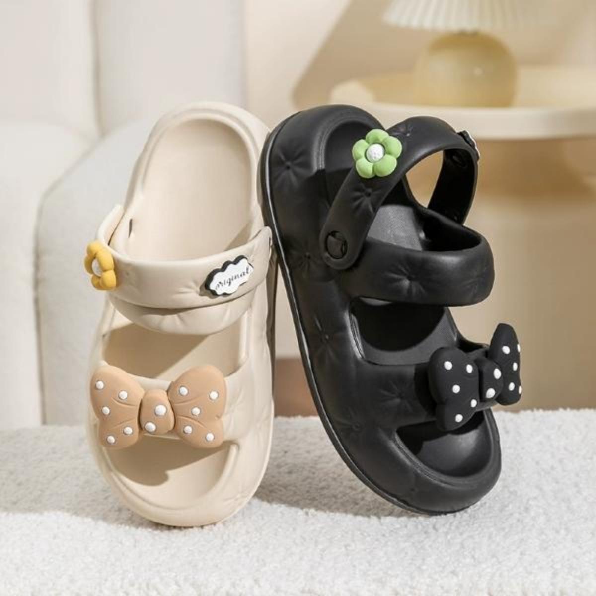 Thick sole stepping on sense sandals women's summer wear fairy style fashion beach sandals two wear slippers women's summer