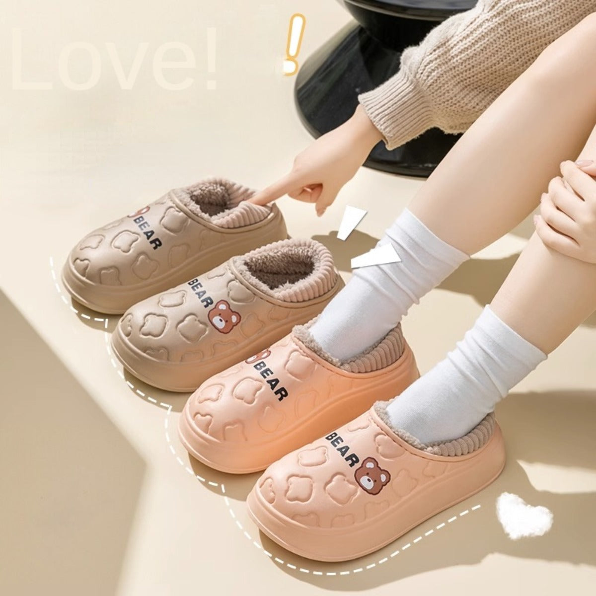 2023 New Cotton Slippers Women's Winter Wear Indoor Home Warm Shoes Waterproof Confinement Shoes Cotton-Padded Shoes for Women