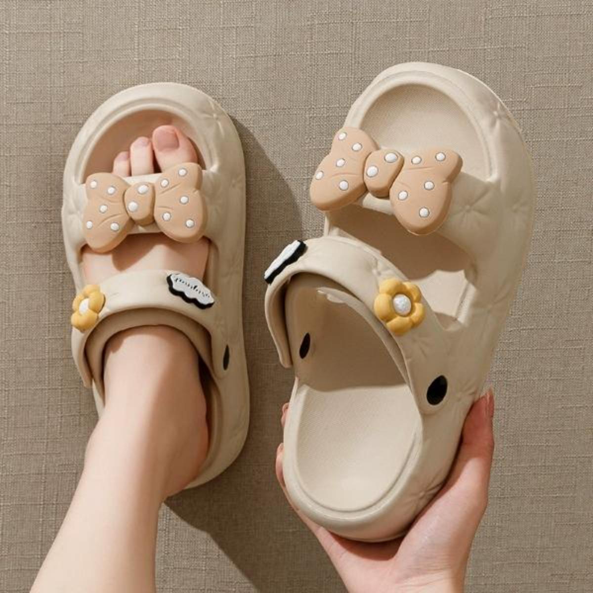 Thick sole stepping on sense sandals women's summer wear fairy style fashion beach sandals two wear slippers women's summer